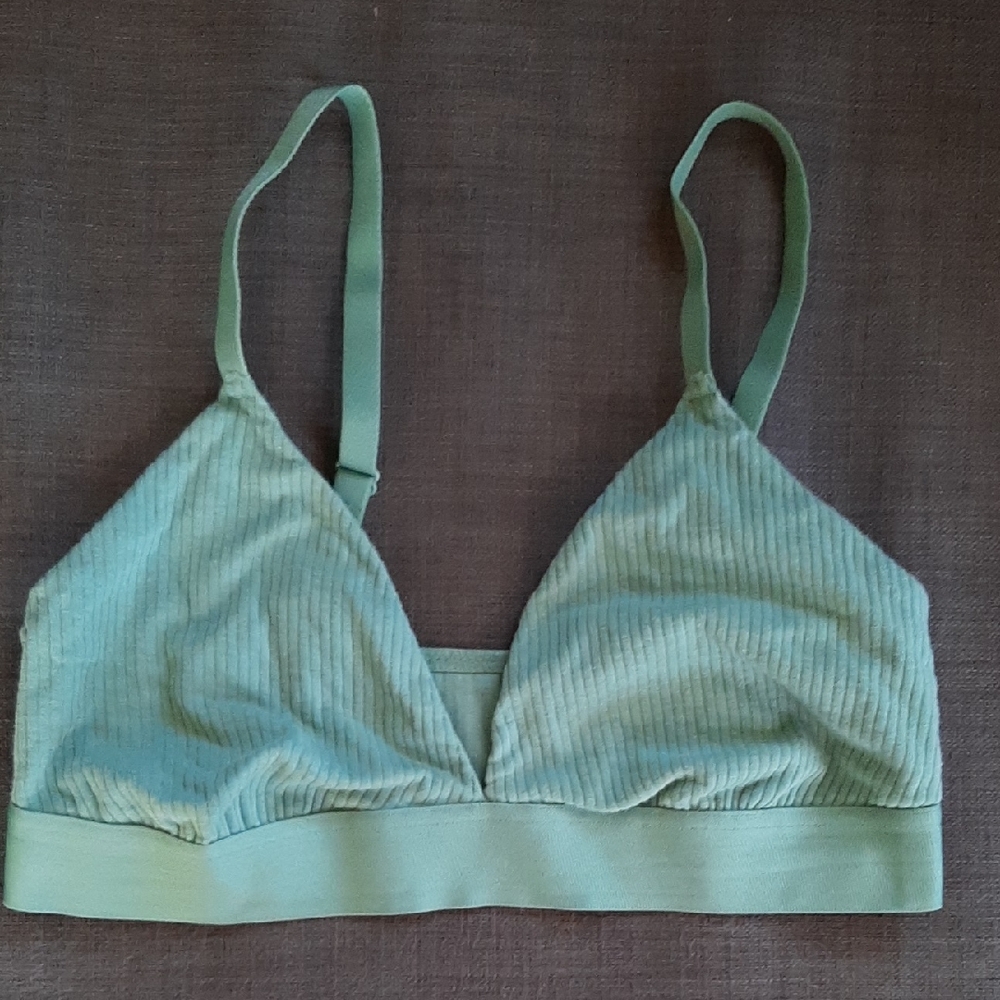 Auden Light Green Ribbed Bralette